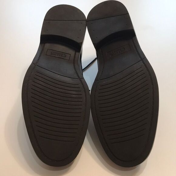 Chaps Men’s Black Leather Oxfords Sz 8 Near New - Picture 7 of 10
